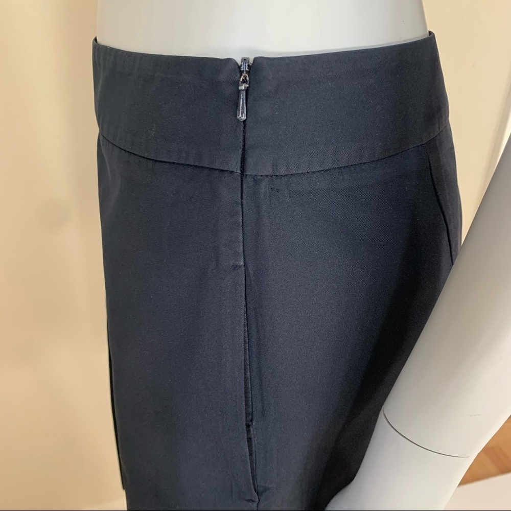 MAXMARA Weekend Pleated A-Line Skirt Navy Blue - Picture 8 of 15
